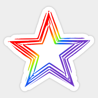 Rainbow Star Sticker